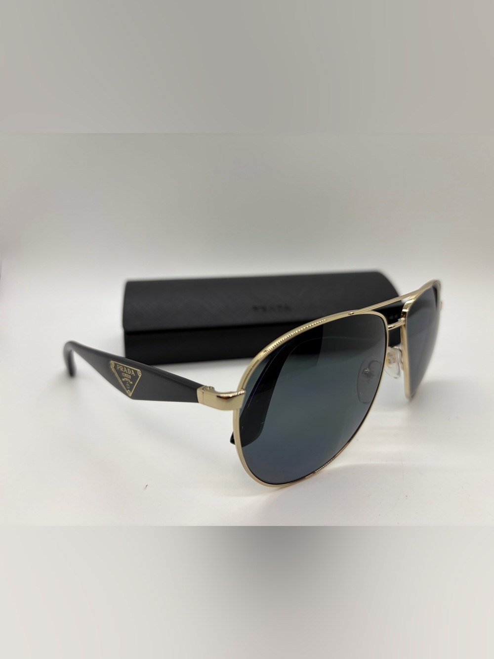 Prada SPR 53Q Polarized Aviator Sunglasses – New Old Stock (NOS) w/ Case